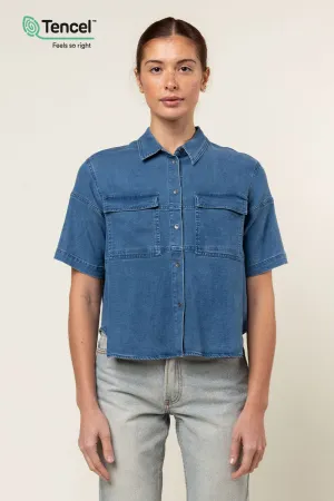 Oversized Utility Tencel™ Blouse