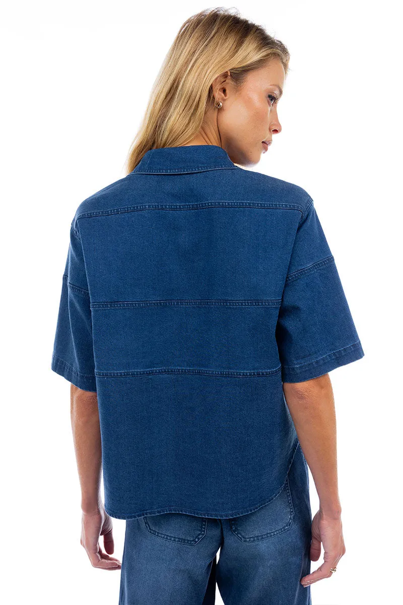 Oversized Utility Tencel™ Blouse