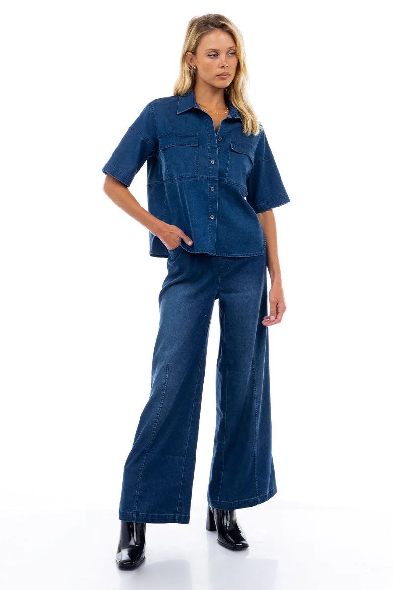 Oversized Utility Tencel™ Blouse