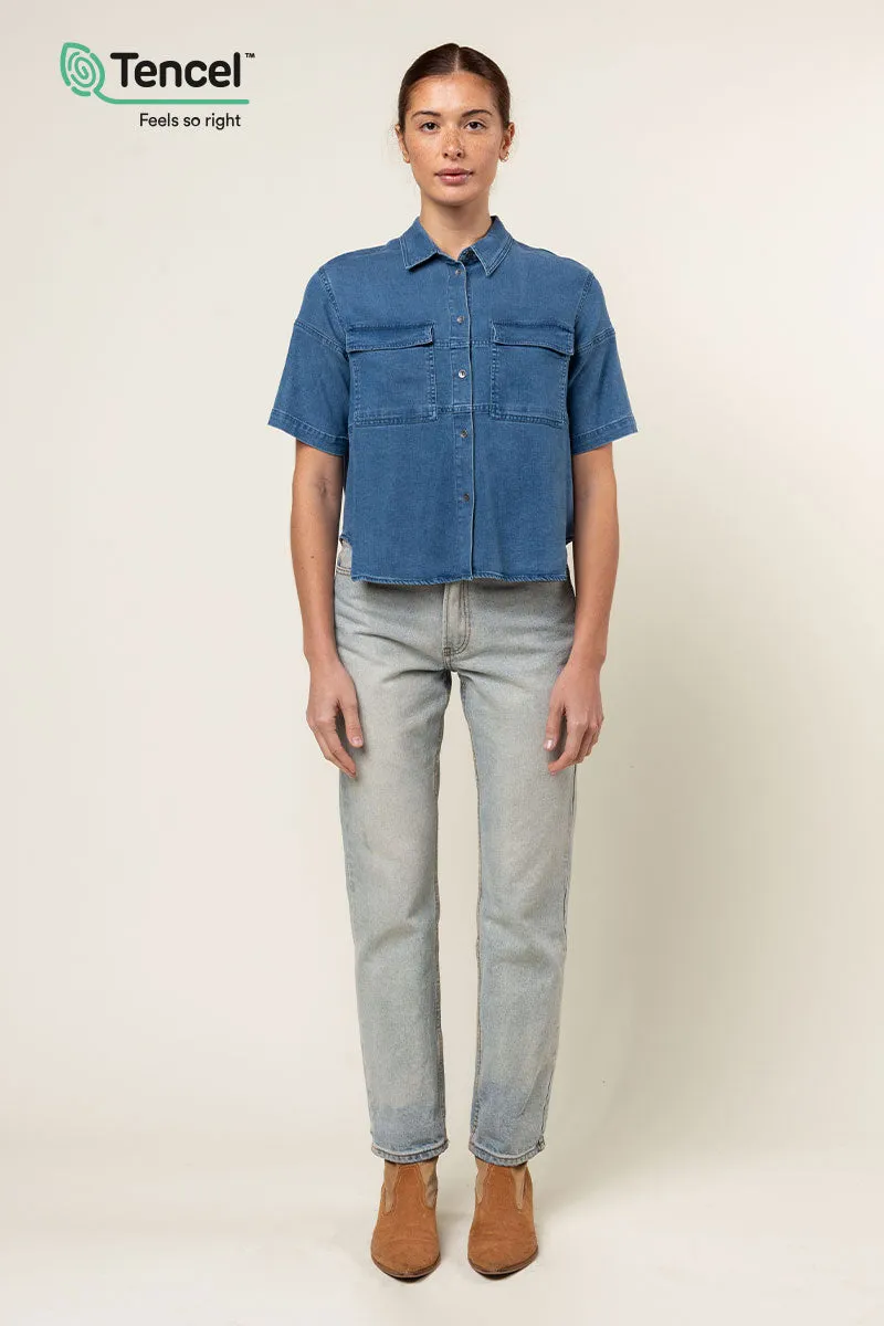 Oversized Utility Tencel™ Blouse