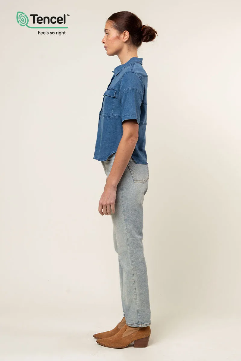 Oversized Utility Tencel™ Blouse
