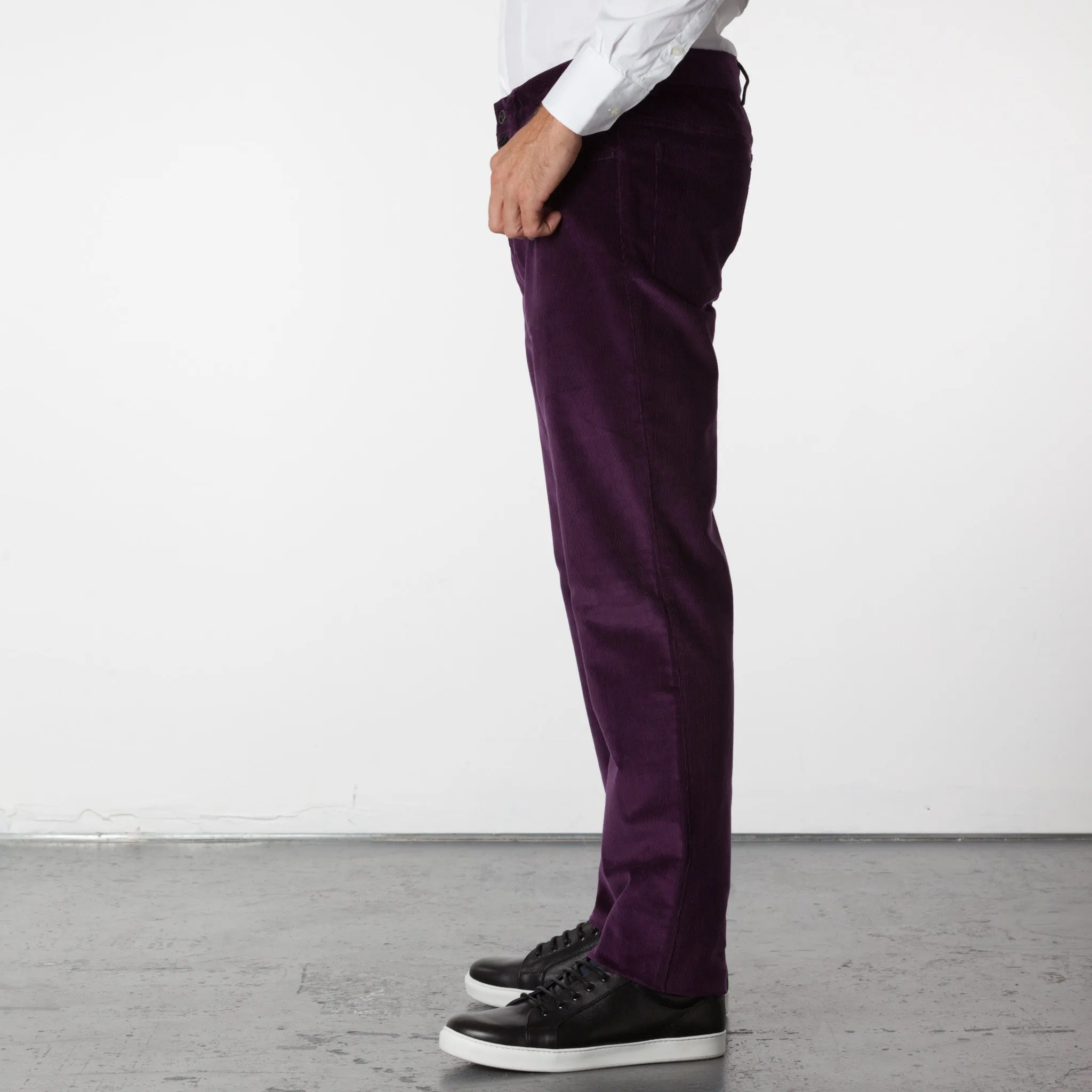 Parker 5 Pocket Corduroy Pants - Plum