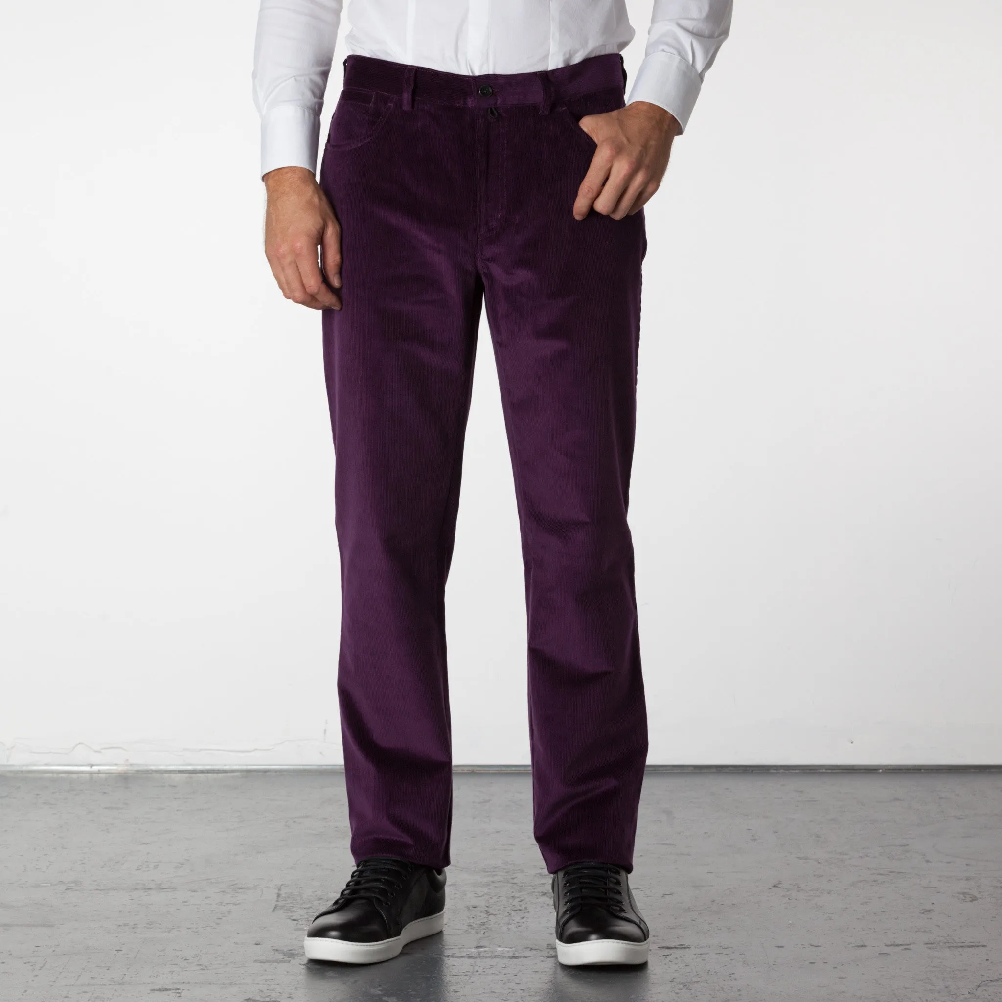 Parker 5 Pocket Corduroy Pants - Plum