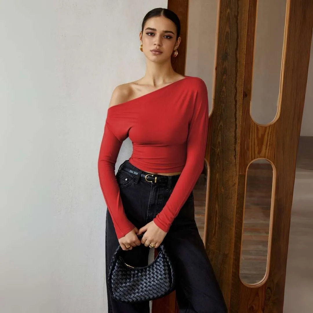 Paulina™ | Cold Shoulder Long Sleeve Top