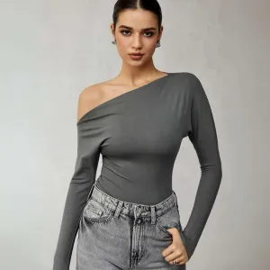 Paulina™ | Cold Shoulder Long Sleeve Top