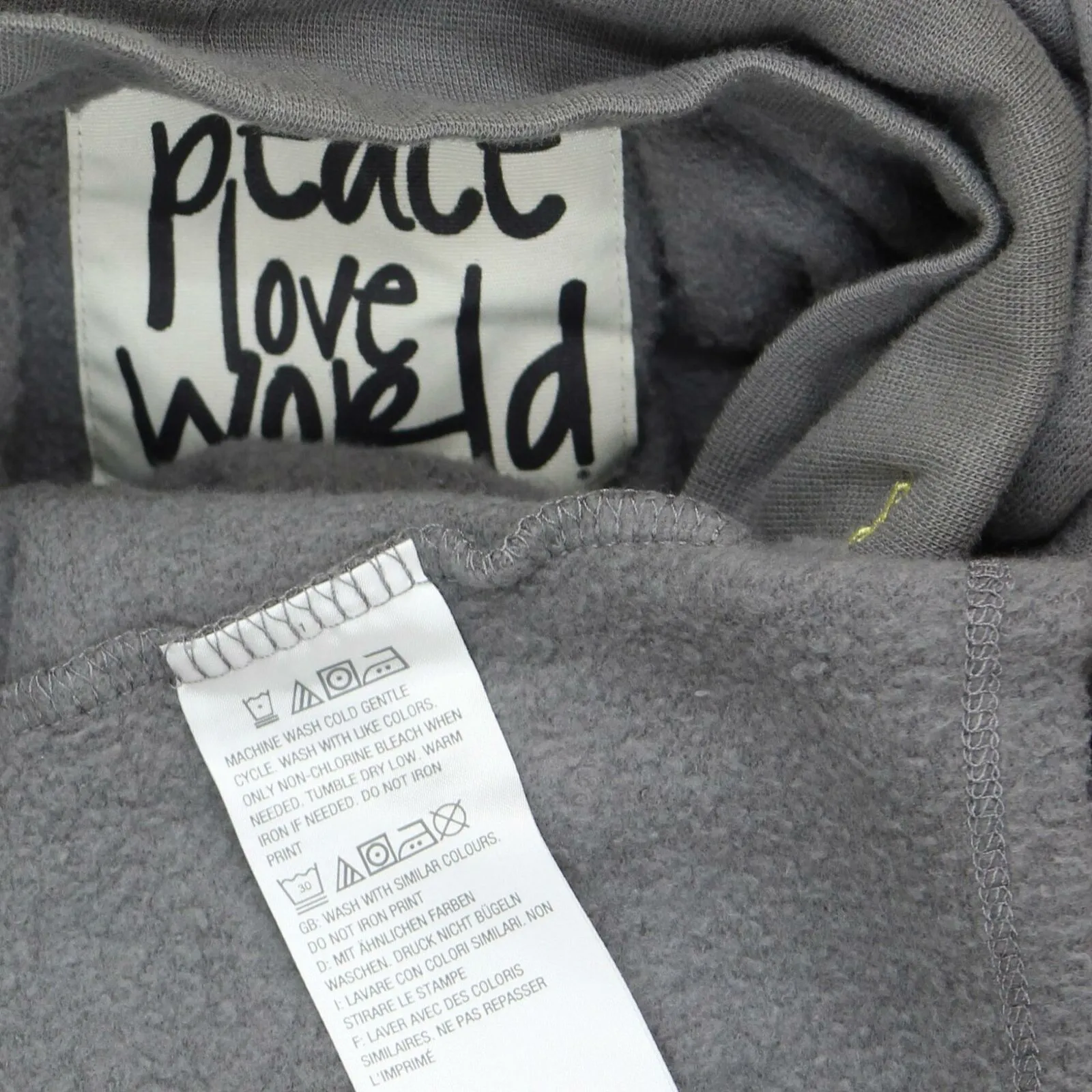 Peace Love World Plus Size Mock Neck Hoodie With Dip Dye Cords