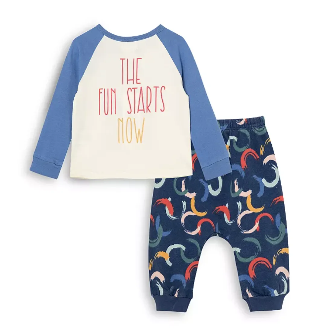 Peek Kids Jar of Adventure Pant Set - Cream/Blue