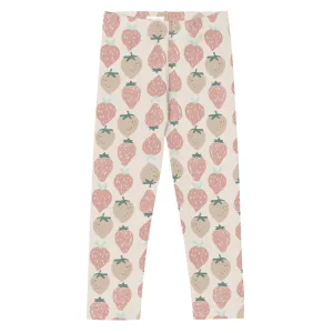 Pink Strawberries & Cream Kid's Leggings (2T-7)