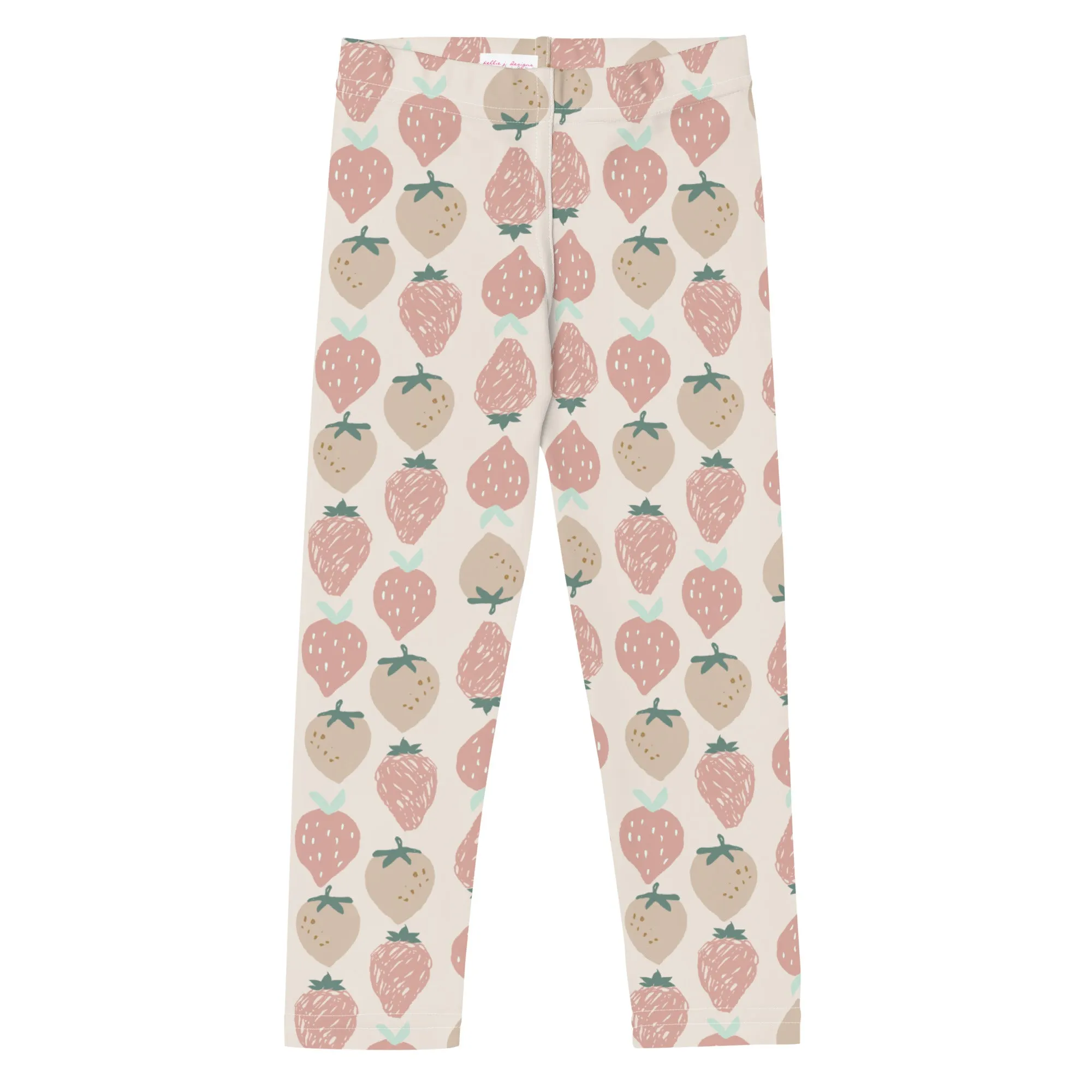 Pink Strawberries & Cream Kid's Leggings (2T-7)