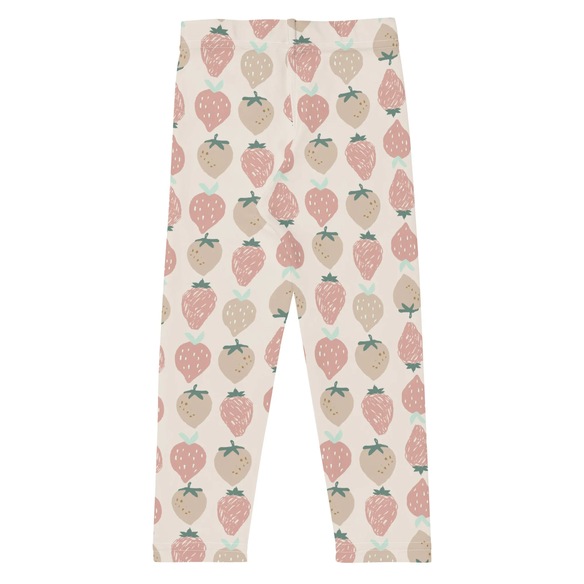 Pink Strawberries & Cream Kid's Leggings (2T-7)