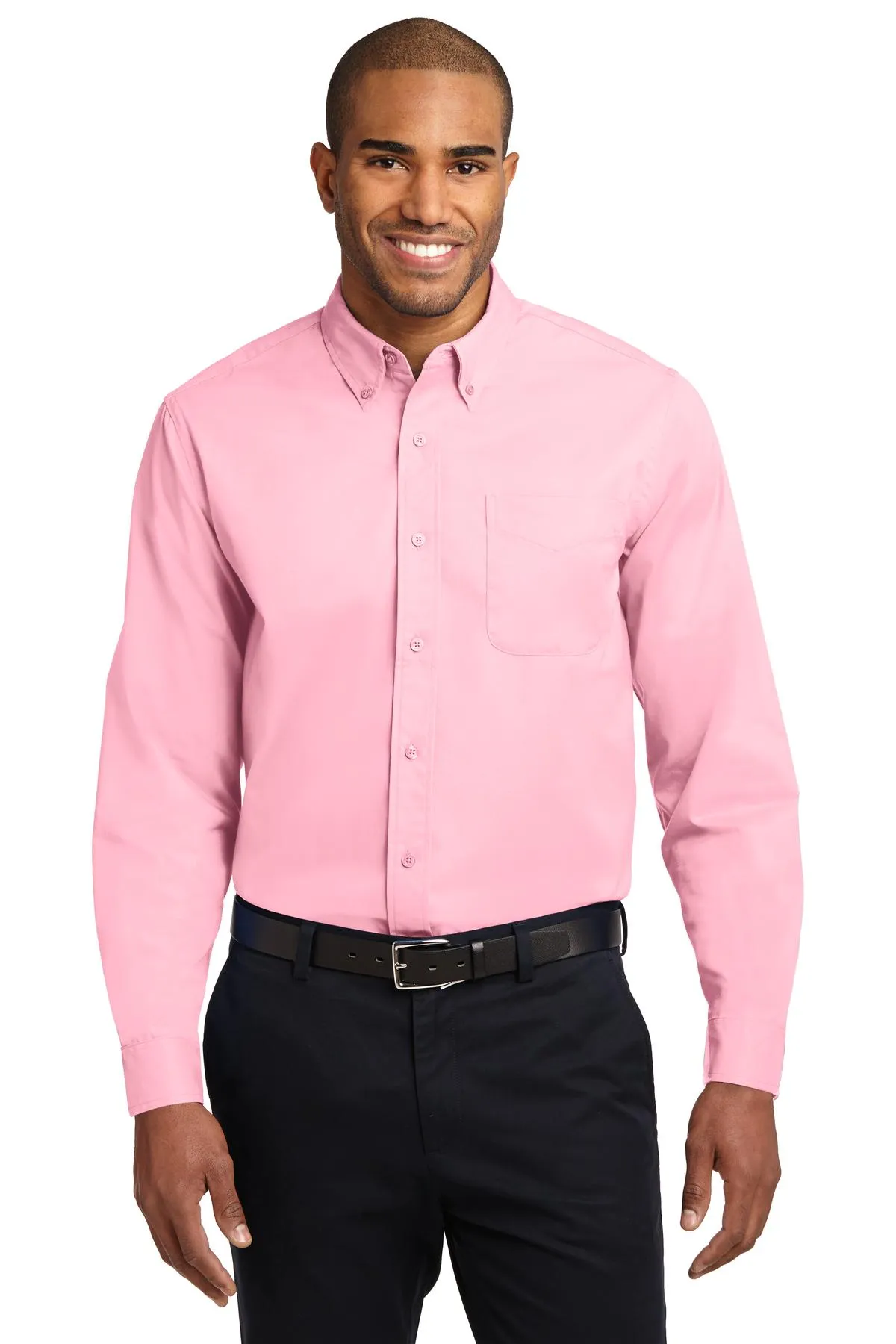 Port Authority Extended Size Long Sleeve Easy Care Shirt S608ES Light Pink
