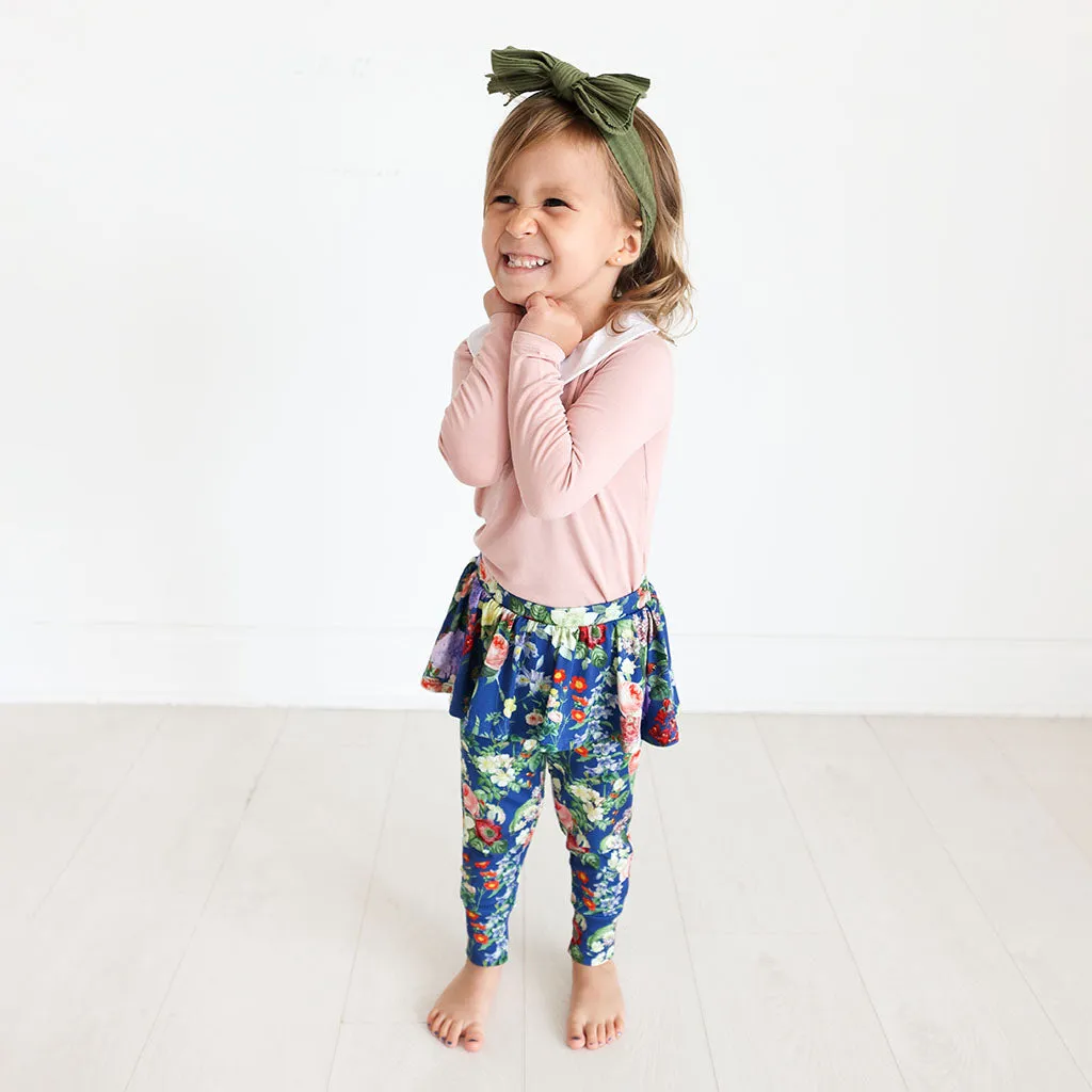 Posh Peanut Carmen L/S Peterpan Collar Bodysuit & Skirted Legging Set