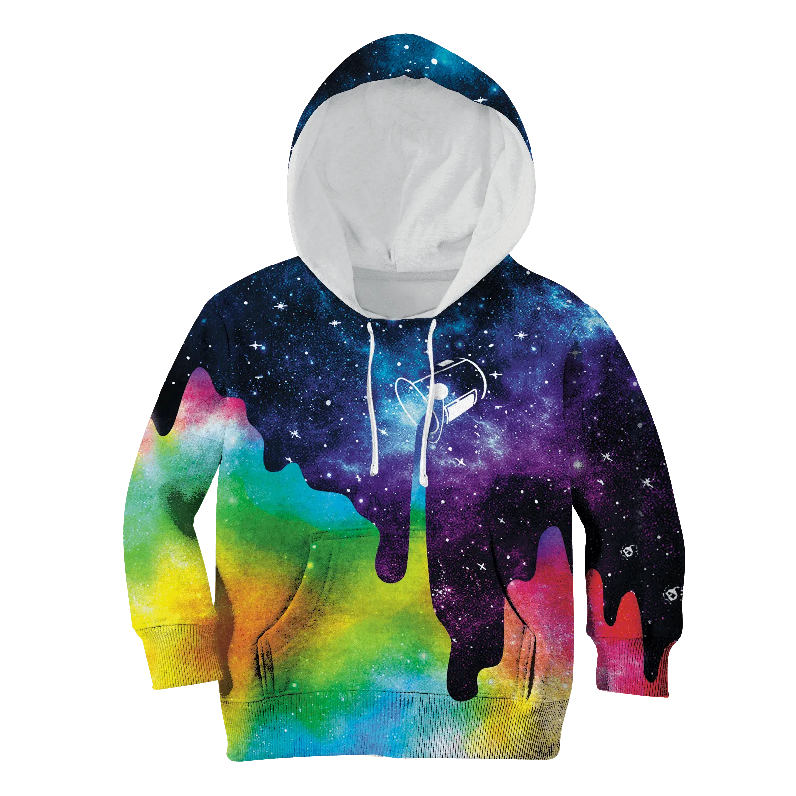 Pouring Rainbow Color For Galaxy Custom Cosplay Kid Hoodie