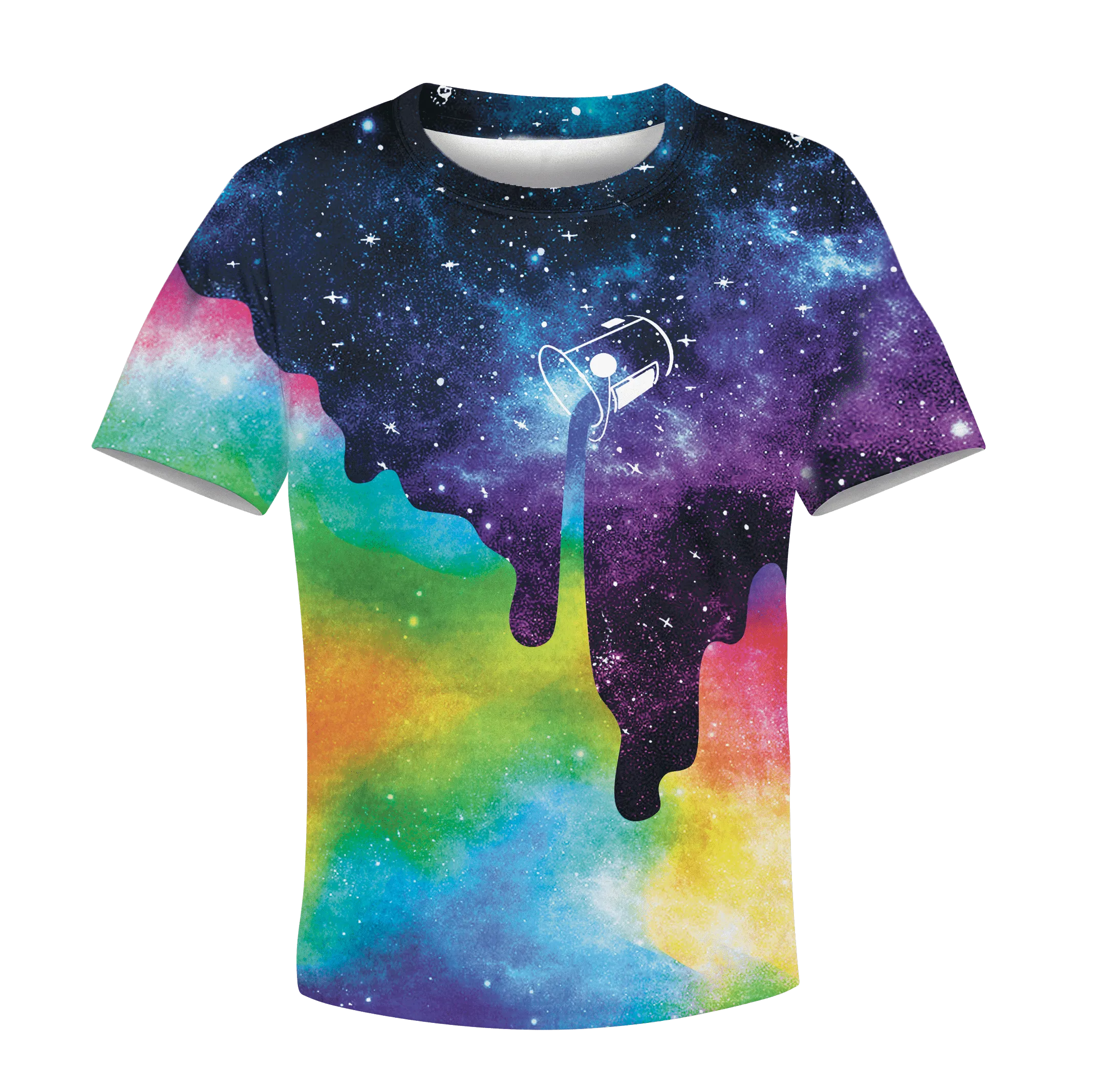 Pouring Rainbow Color For Galaxy Custom Cosplay Kid Hoodie