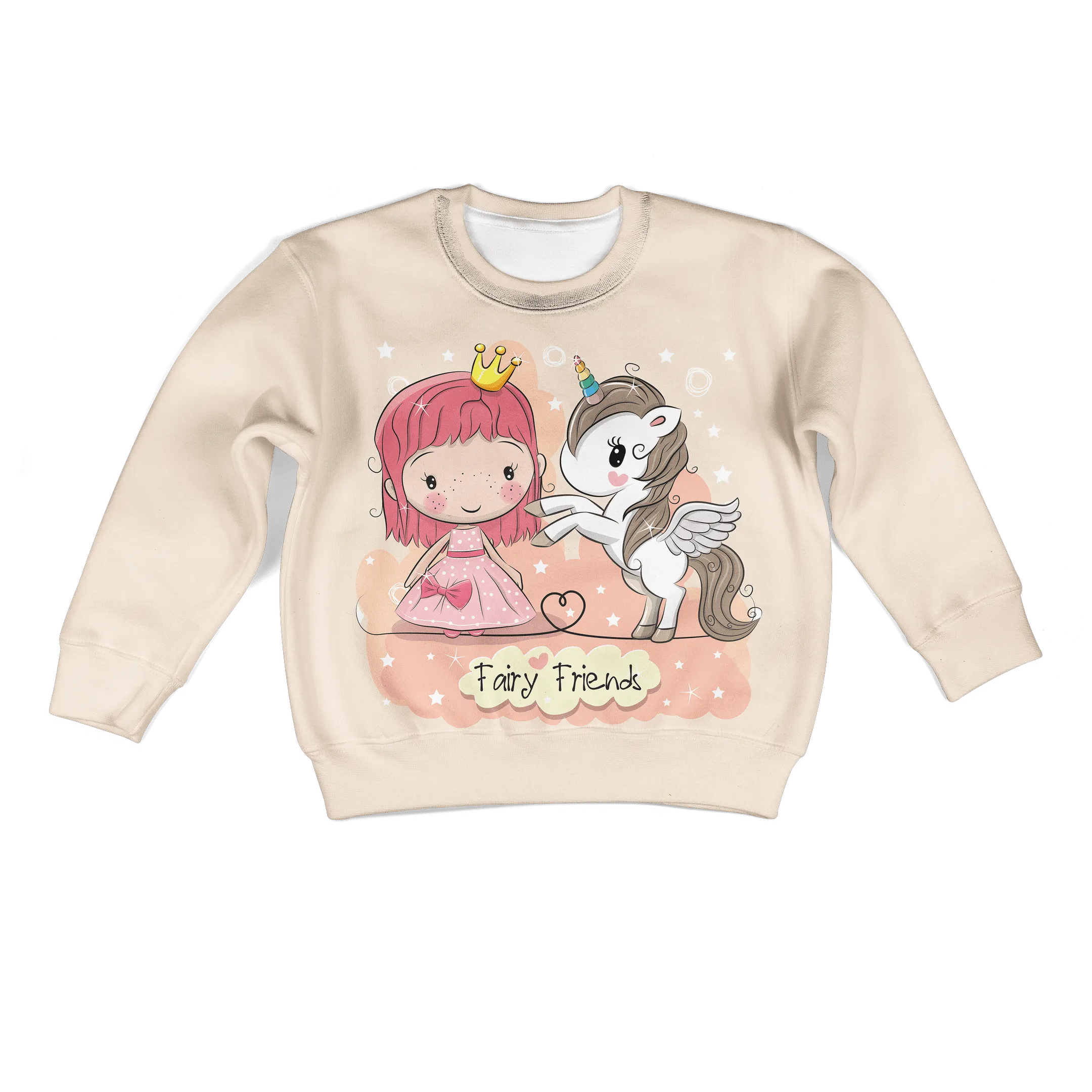 Princess And Unicorn Are Fairy Friends Custom Cosplay Kid Hoodie