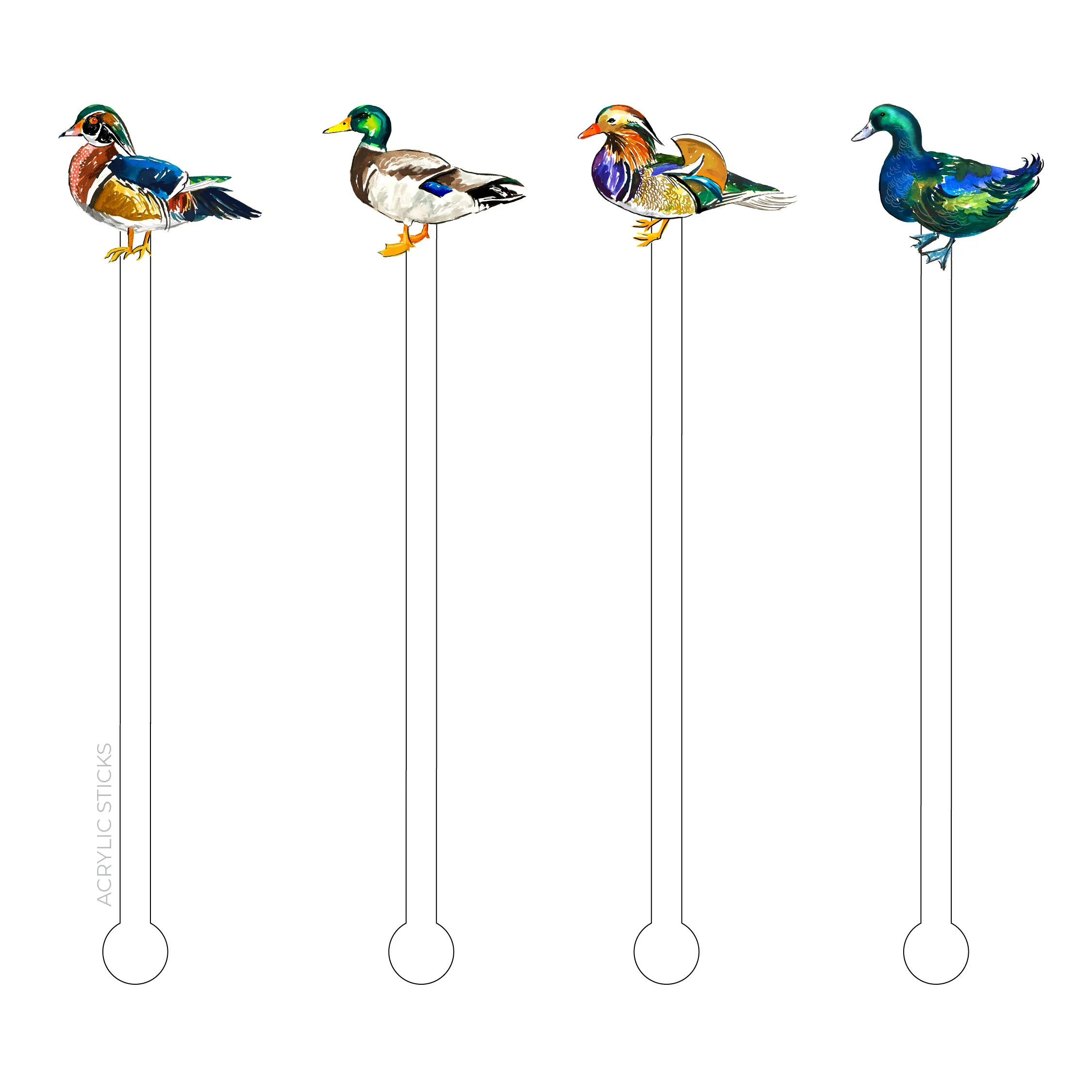 QUACK QUACK ACRYLIC STIR STICKS COMBO
