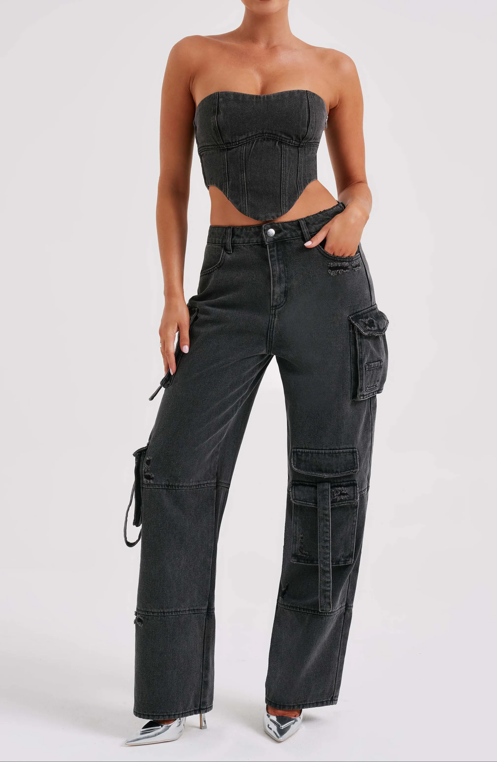 Rafaella Cargo Pants - Black