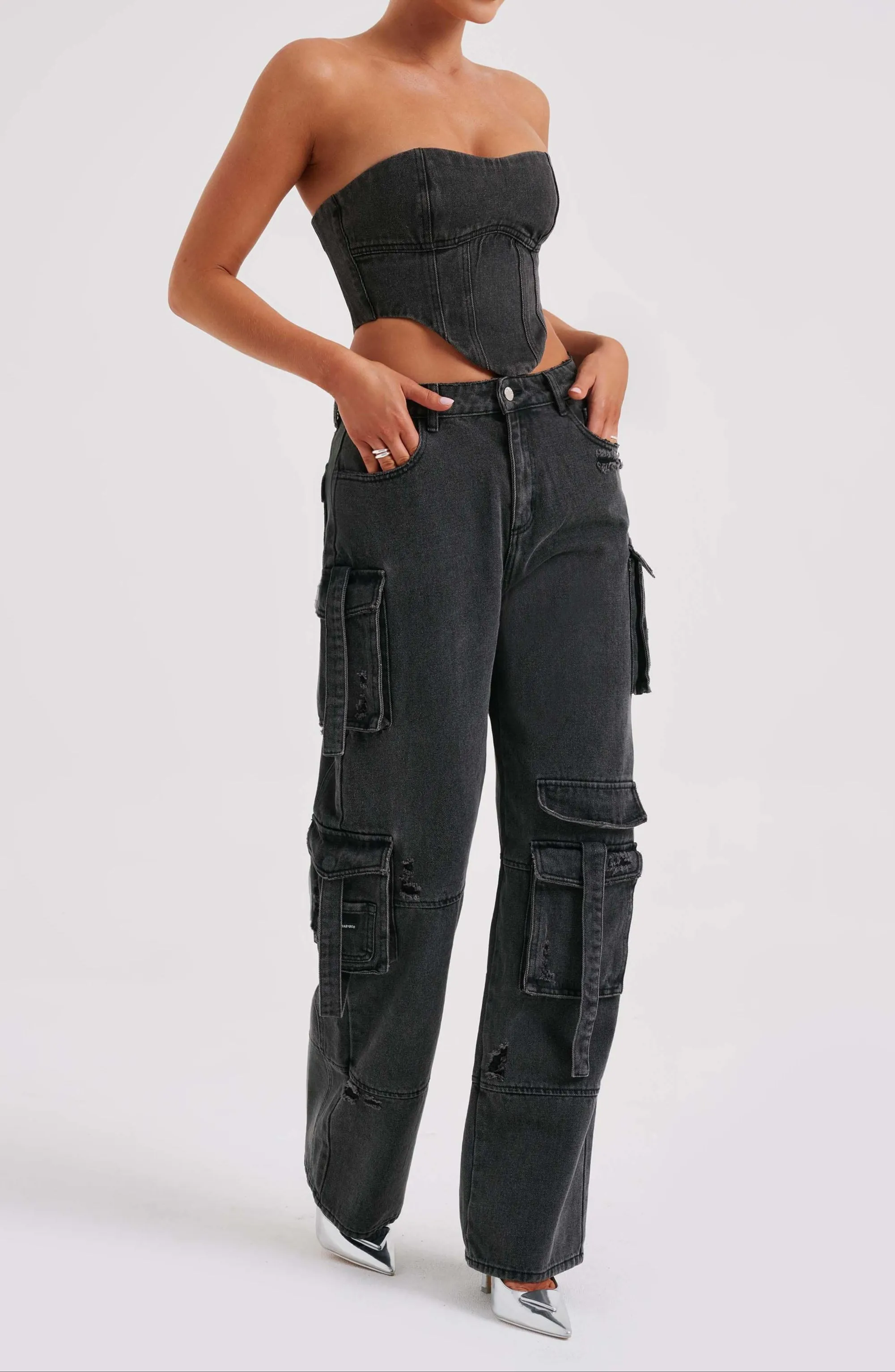 Rafaella Cargo Pants - Black