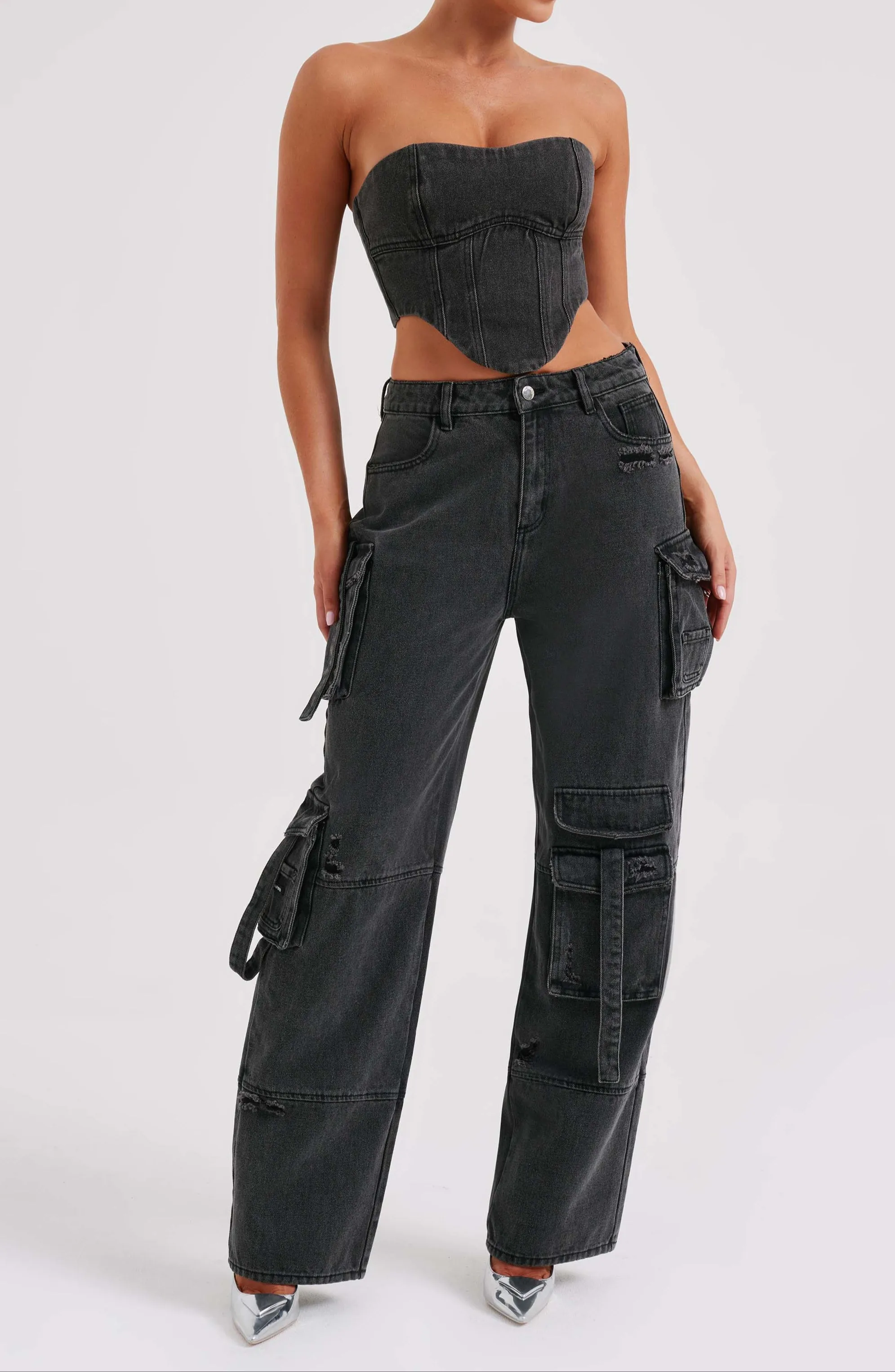 Rafaella Cargo Pants - Black