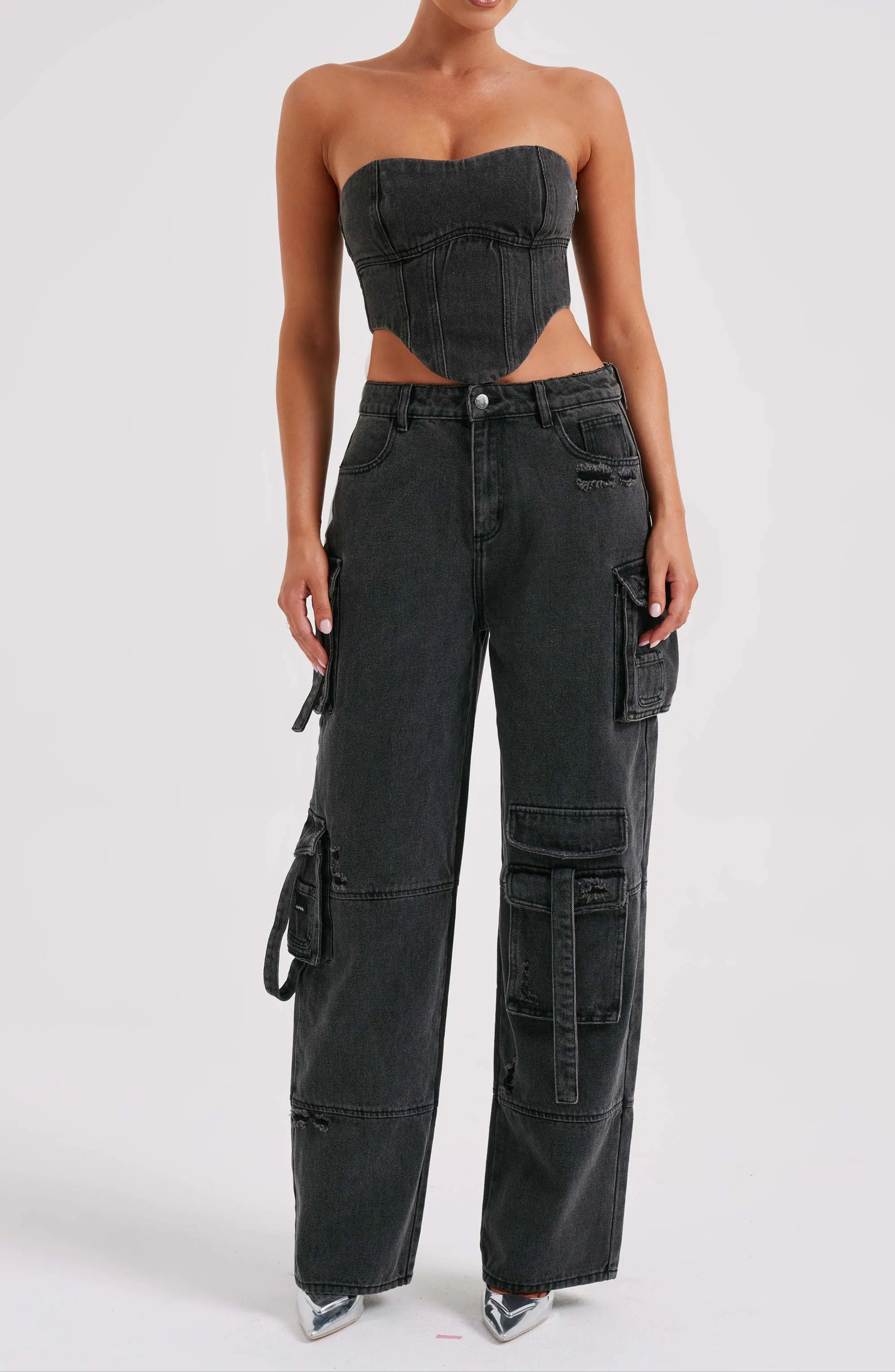 Rafaella Cargo Pants - Black