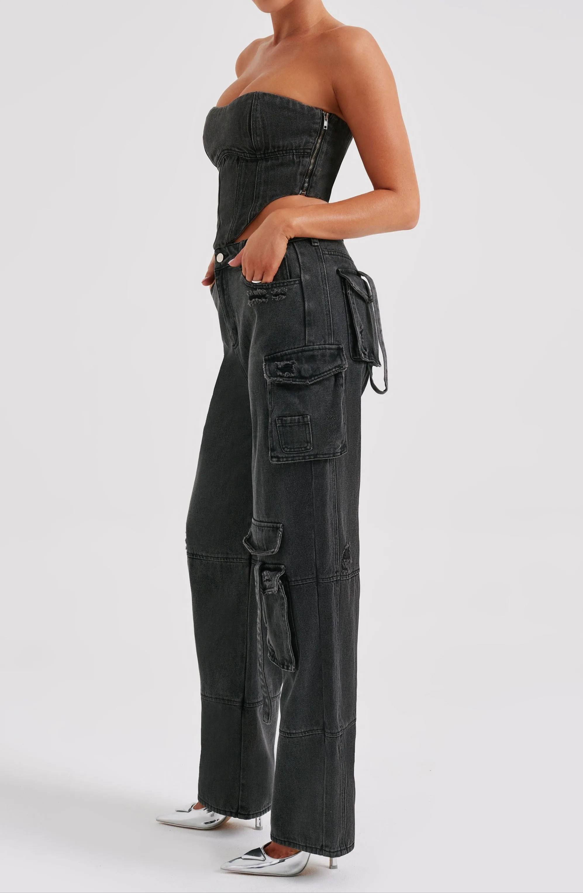Rafaella Cargo Pants - Black