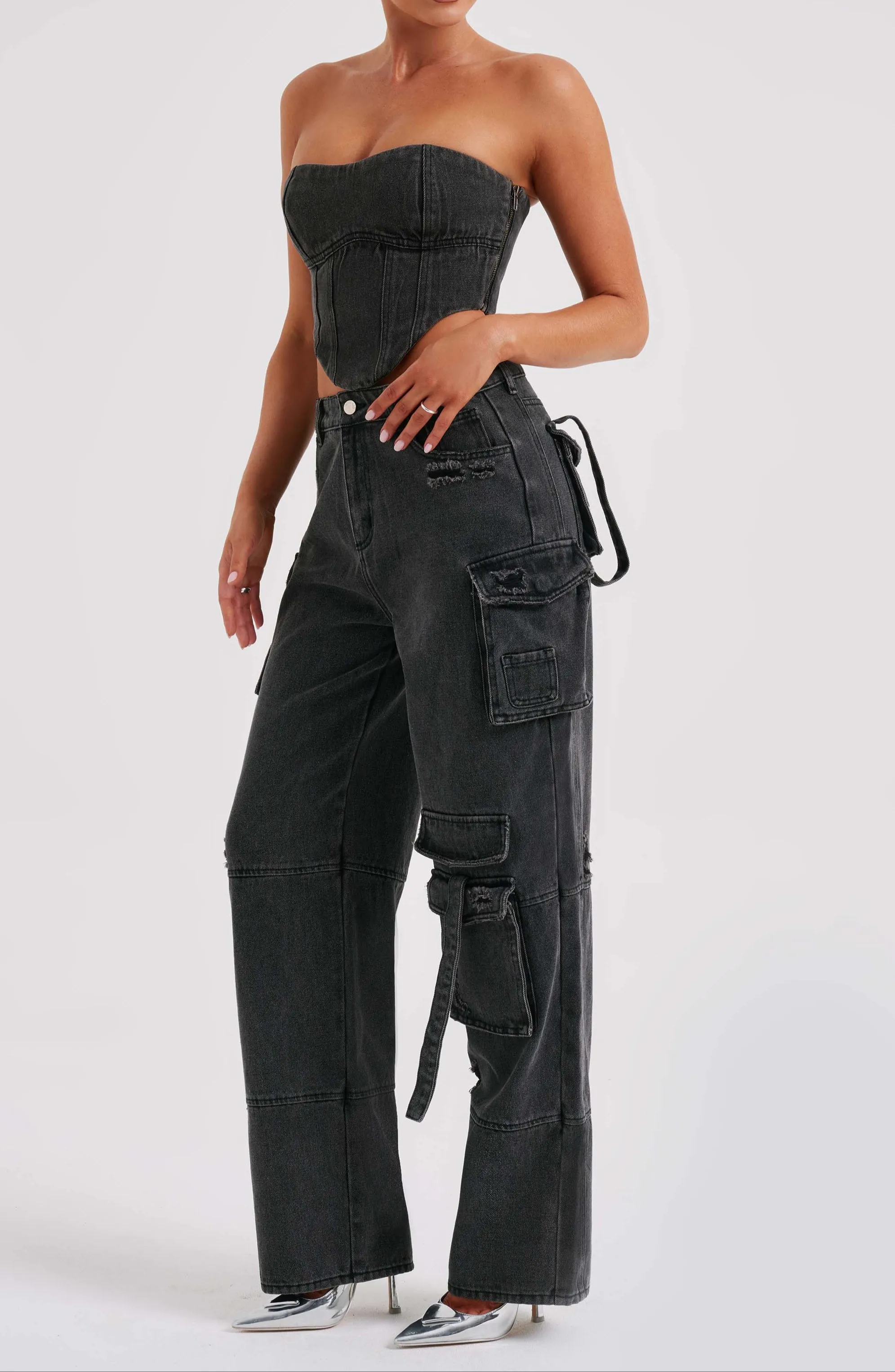 Rafaella Cargo Pants - Black