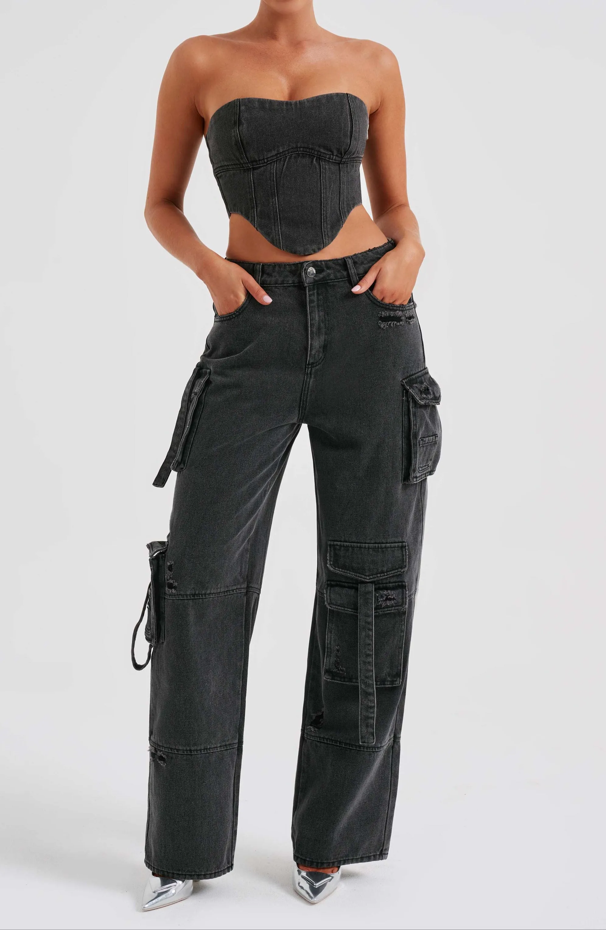 Rafaella Cargo Pants - Black