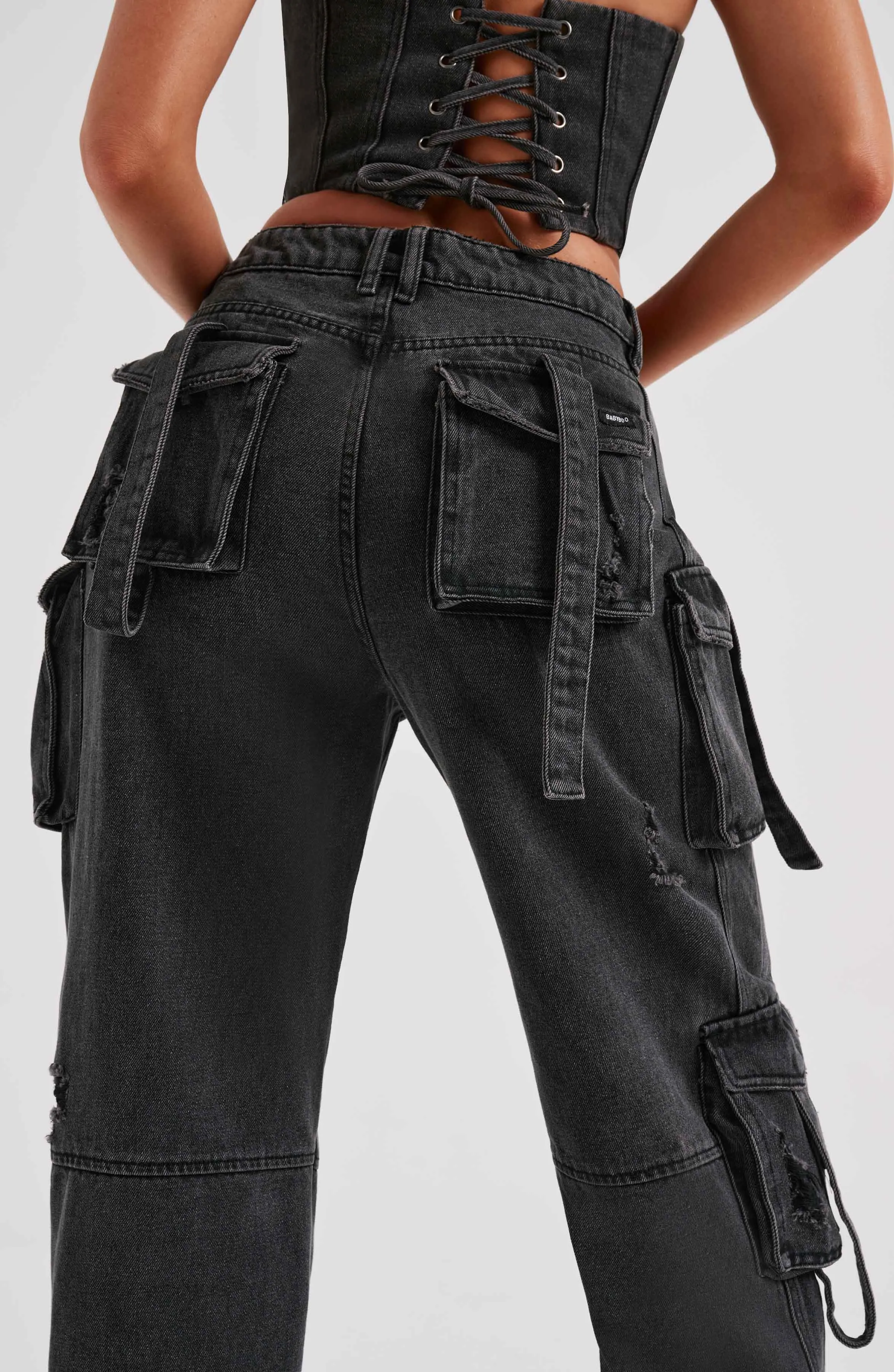 Rafaella Cargo Pants - Black