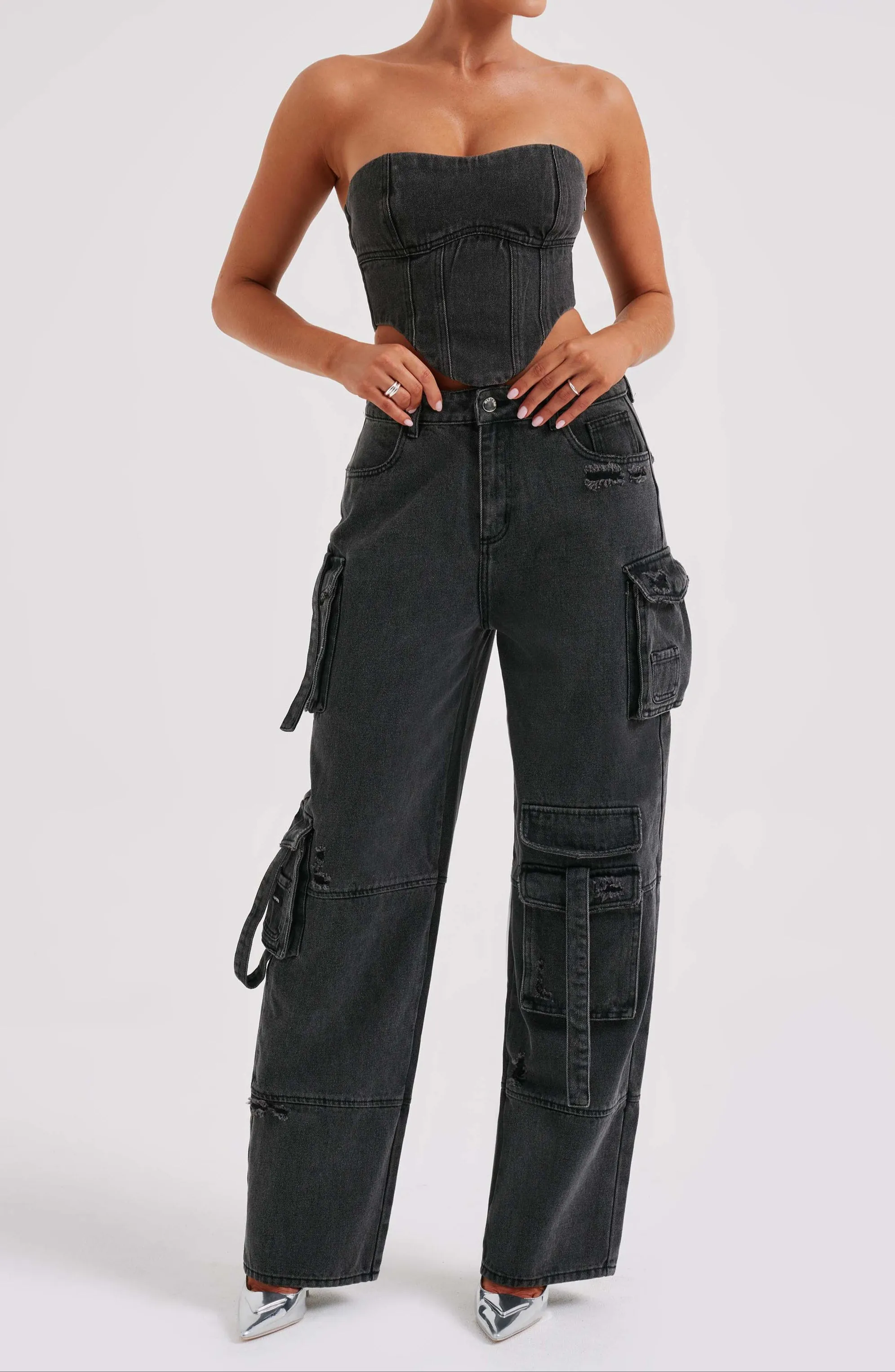 Rafaella Cargo Pants - Black