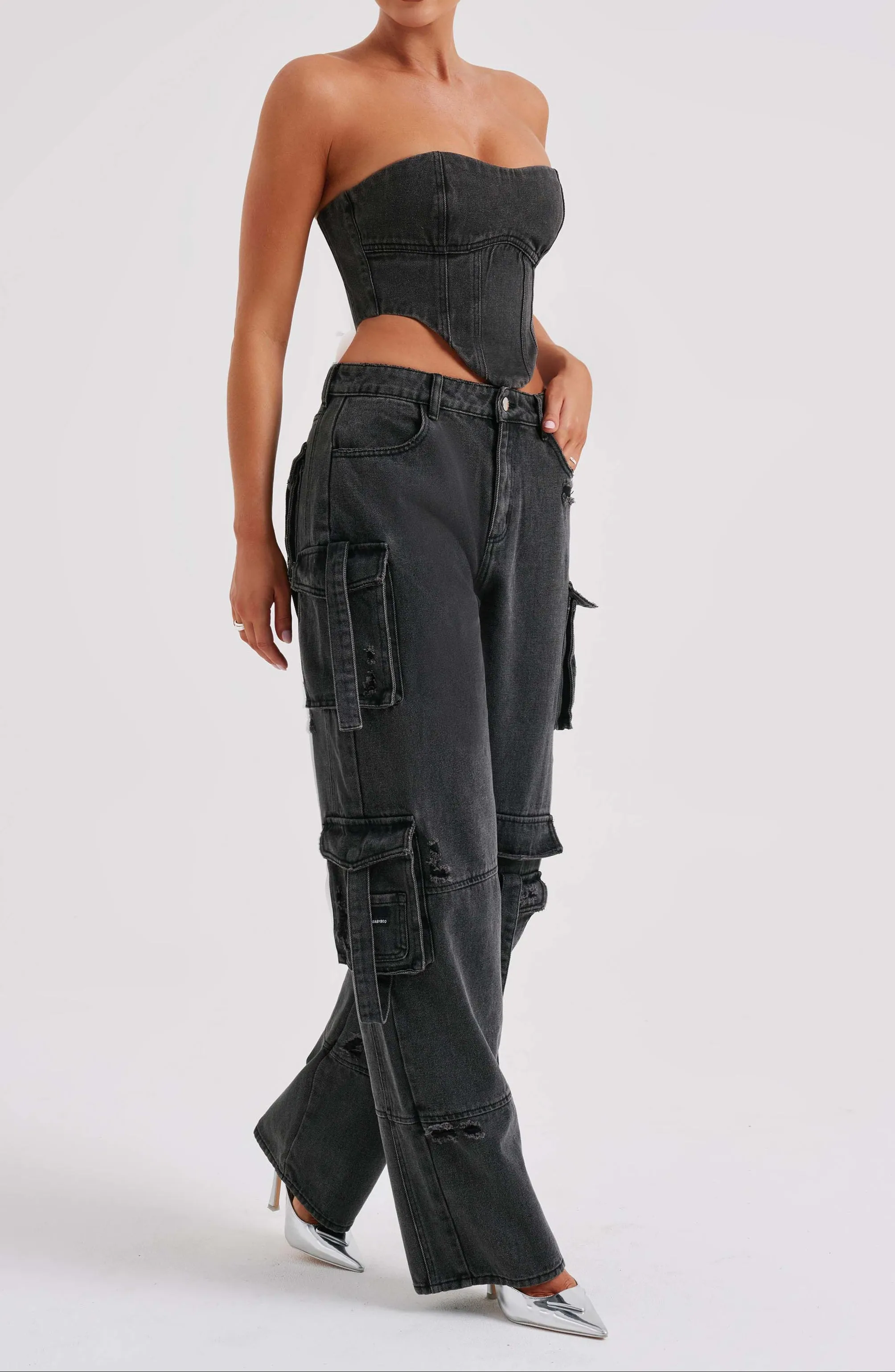 Rafaella Cargo Pants - Black