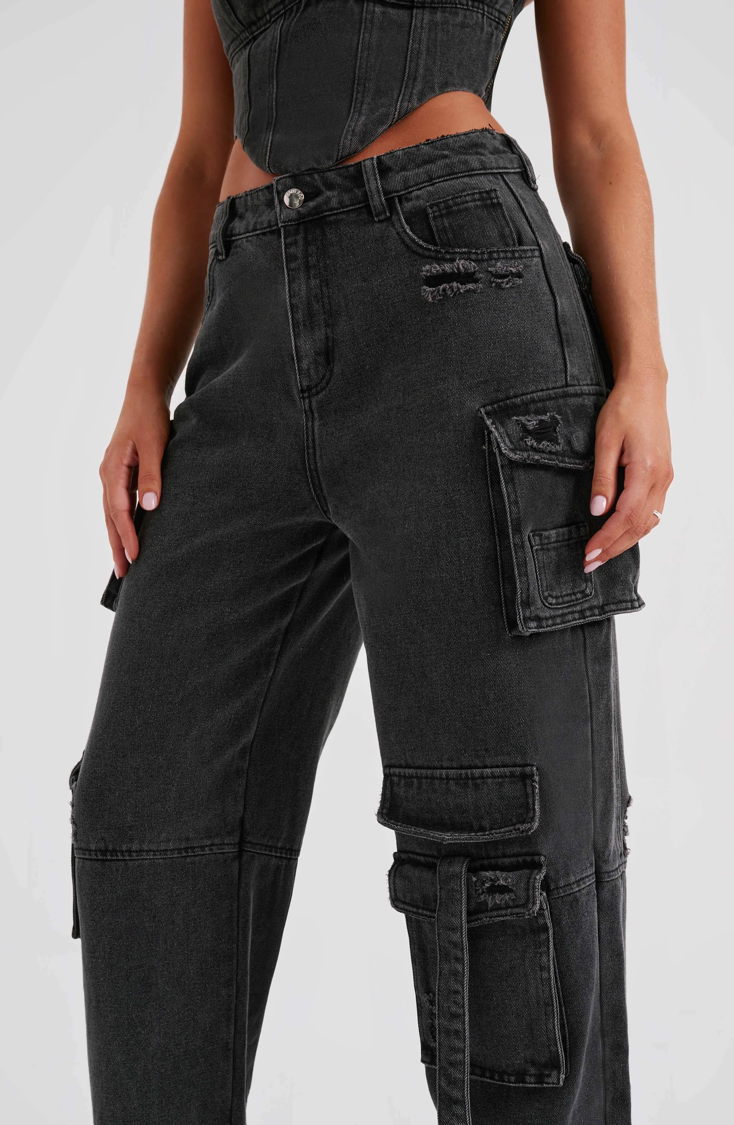 Rafaella Cargo Pants - Black