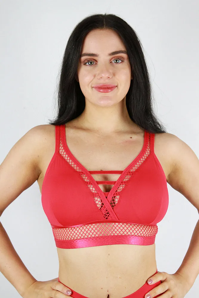 Rarr Felix Open Mesh Bralette – Black