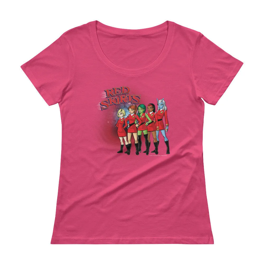 Red Skirts Security Team Scoop Neck T-Shirt
