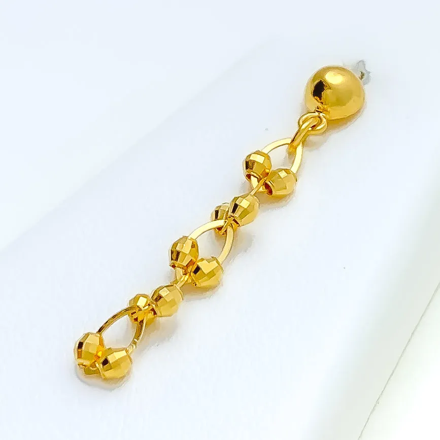 Reflective Interlinked Dual Layered 22K Gold Necklace Set