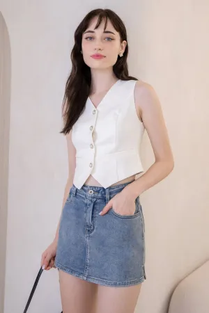 RESTOCKED** KYE DENIM SKIRT IN ACID