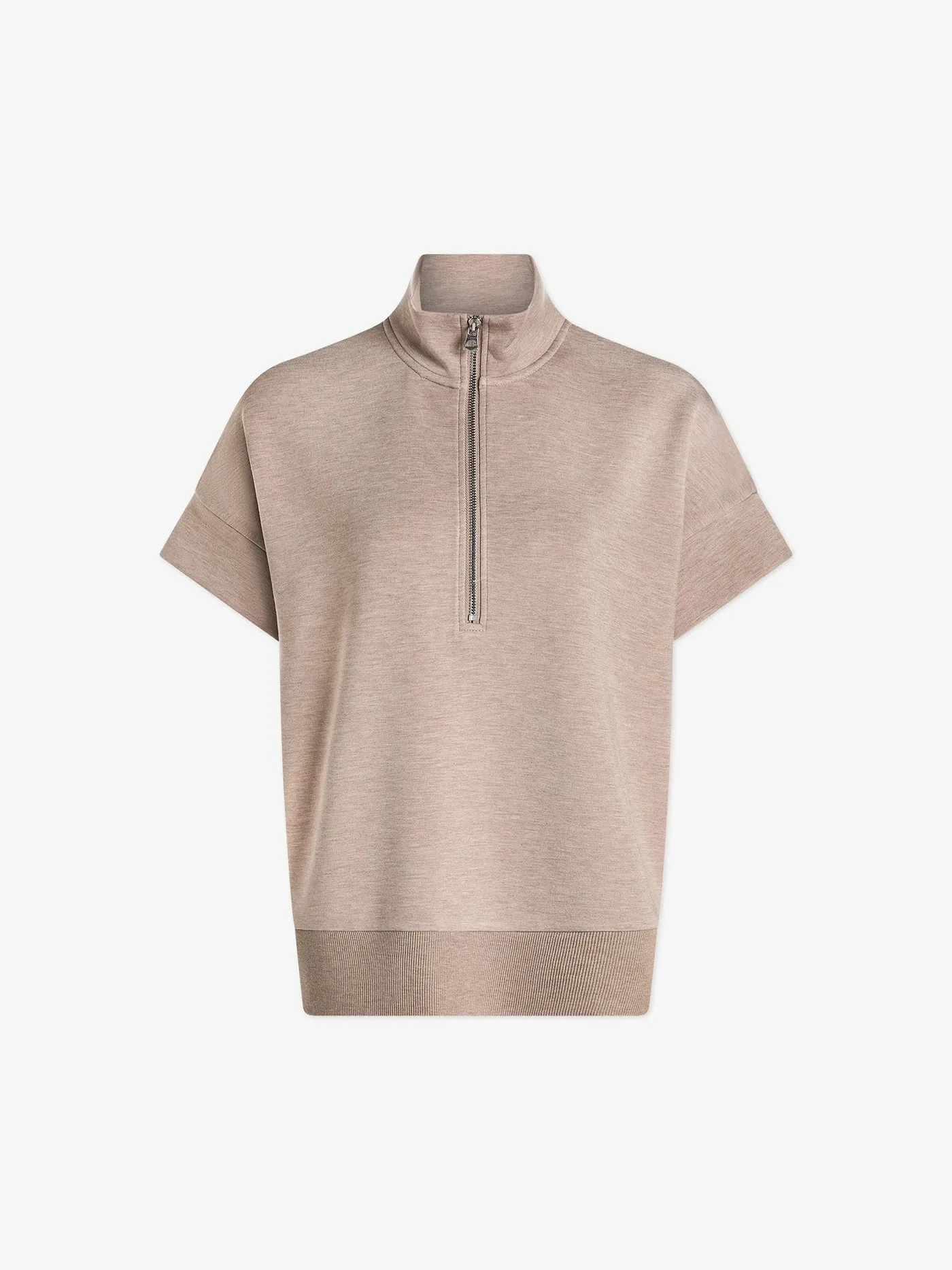 Ritchie Short Sleeve Sweat in Taupe Marl