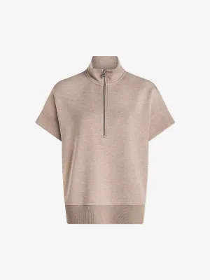 Ritchie Short Sleeve Sweat in Taupe Marl