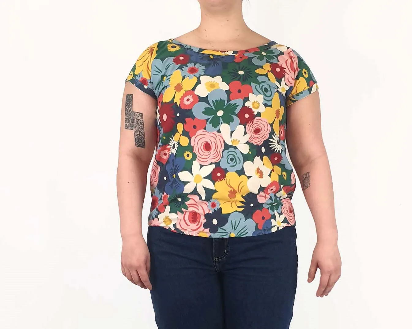 Rummage Style multi coloured flower print top size 16