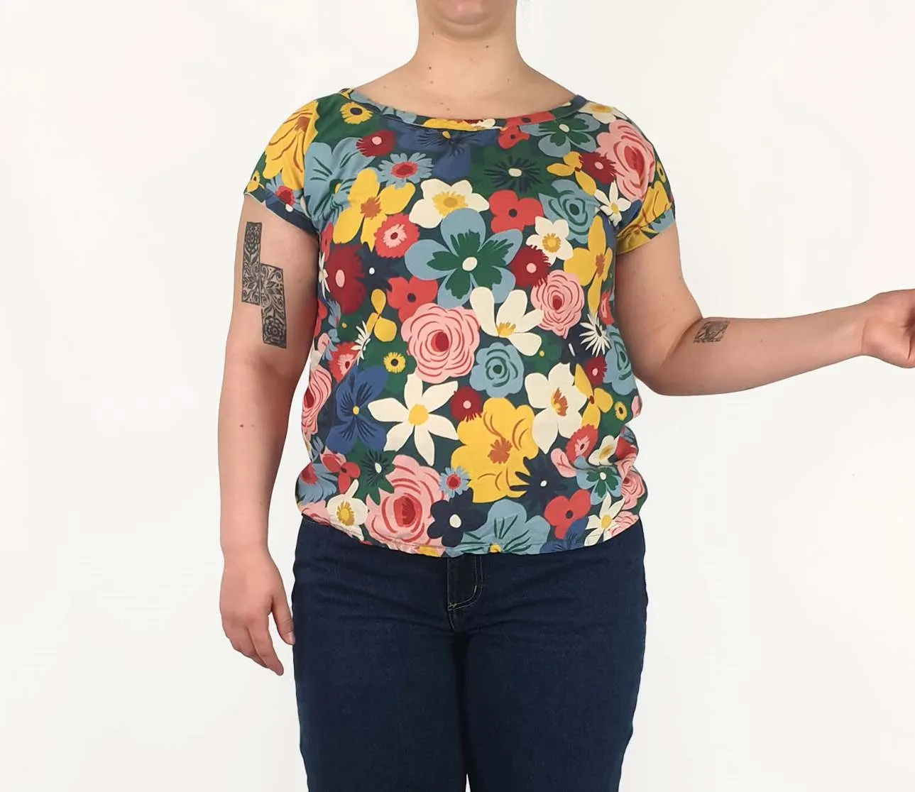 Rummage Style multi coloured flower print top size 16