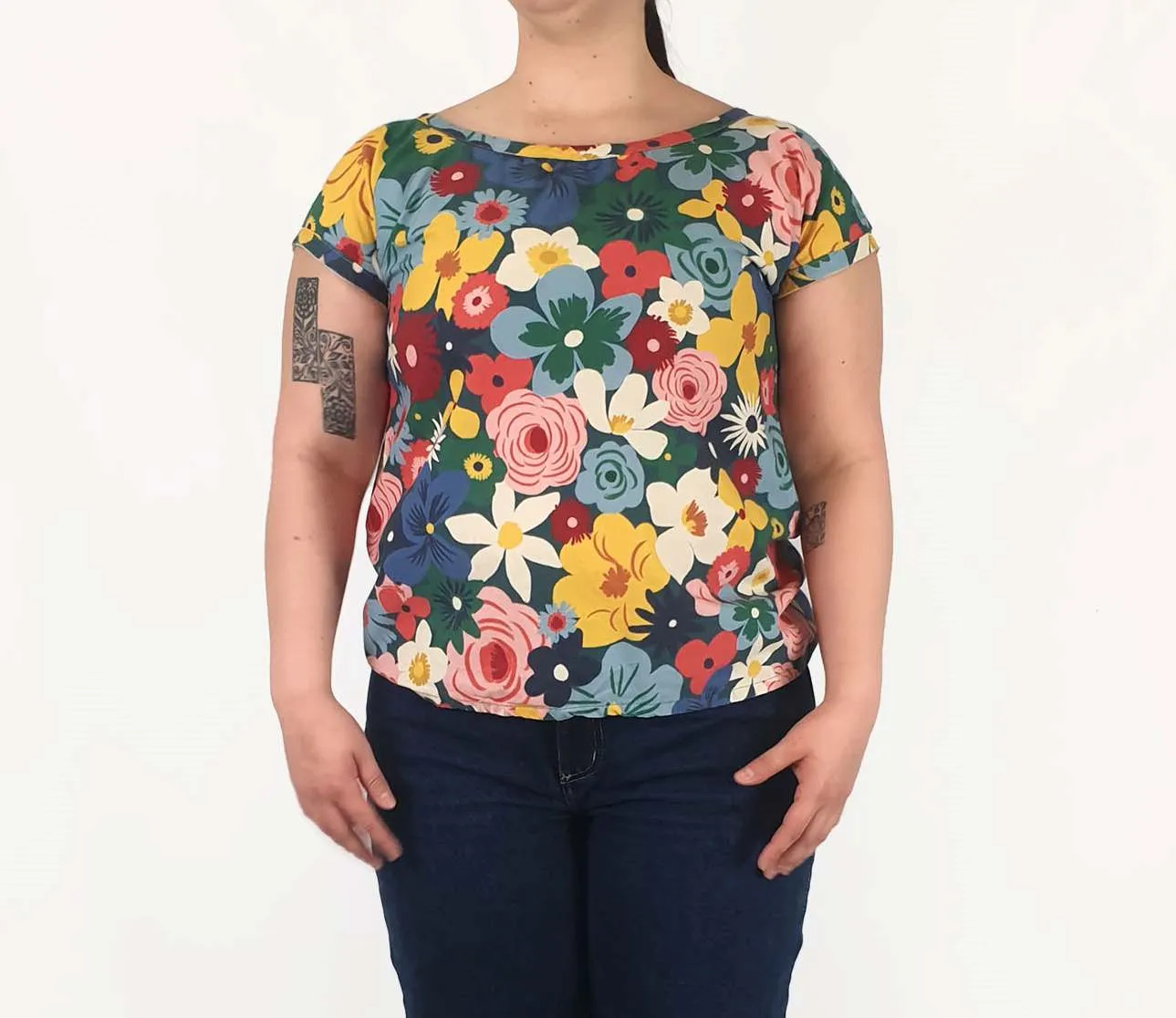 Rummage Style multi coloured flower print top size 16