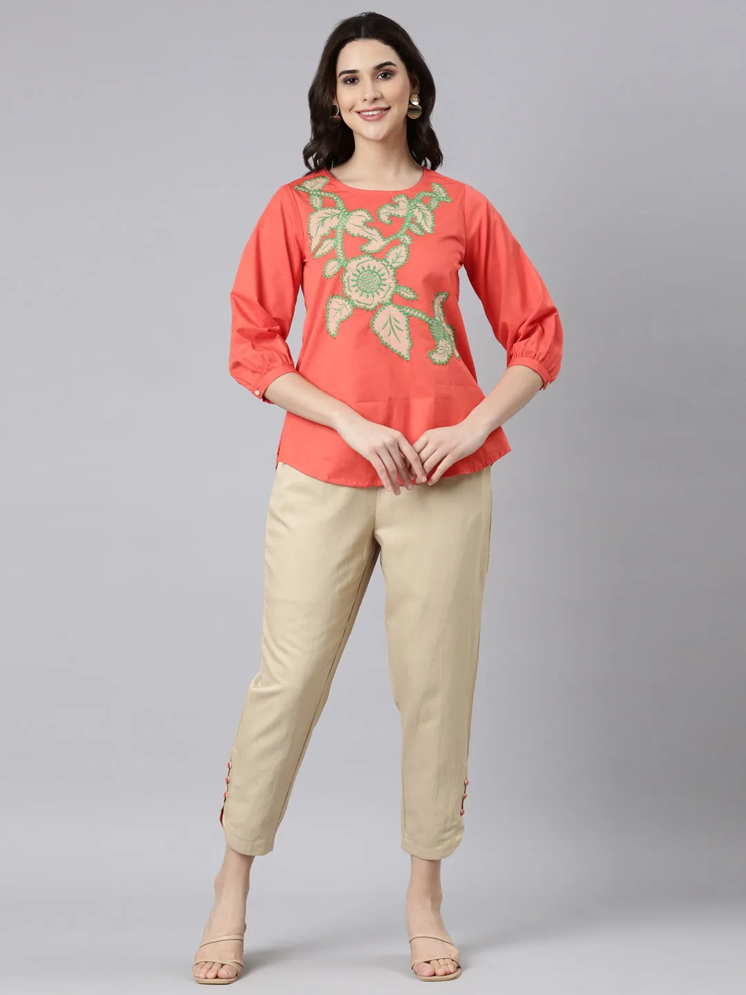 Rustorange Embroidered Co-ord Sets