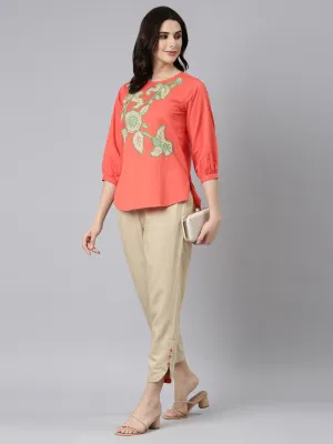 Rustorange Embroidered Co-ord Sets