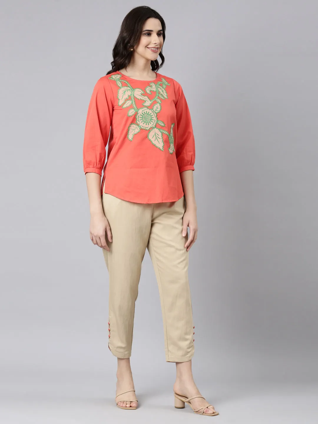 Rustorange Embroidered Co-ord Sets