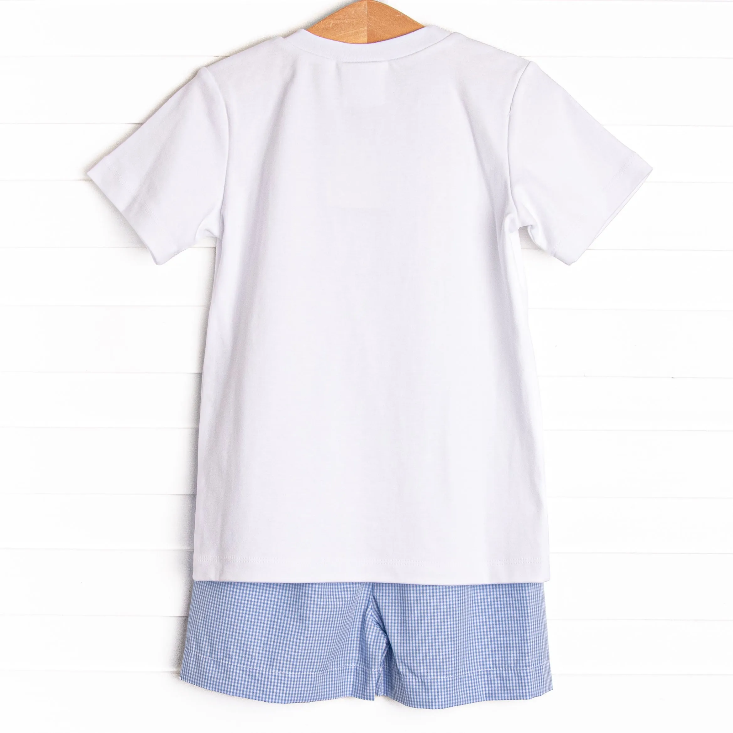 Salute The Flag Smocked Short Set, Blue
