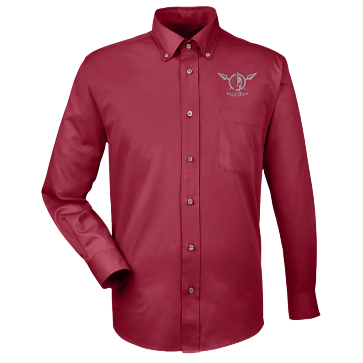 sbcc Harriton Mens Easy Blend Long Sleeve Twill Shirt