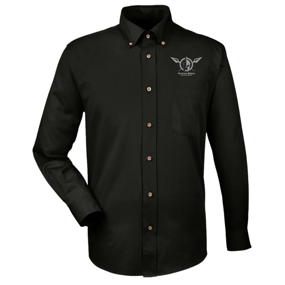 sbcc Harriton Mens Easy Blend Long Sleeve Twill Shirt