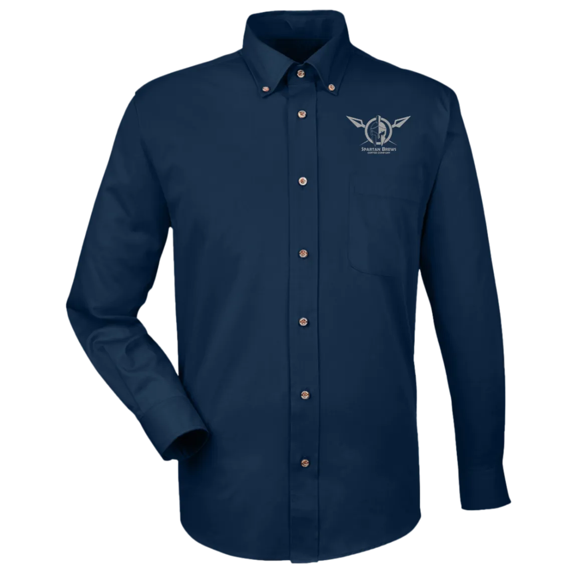 sbcc Harriton Mens Easy Blend Long Sleeve Twill Shirt