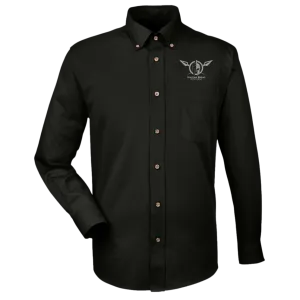 sbcc Harriton Mens Easy Blend Long Sleeve Twill Shirt