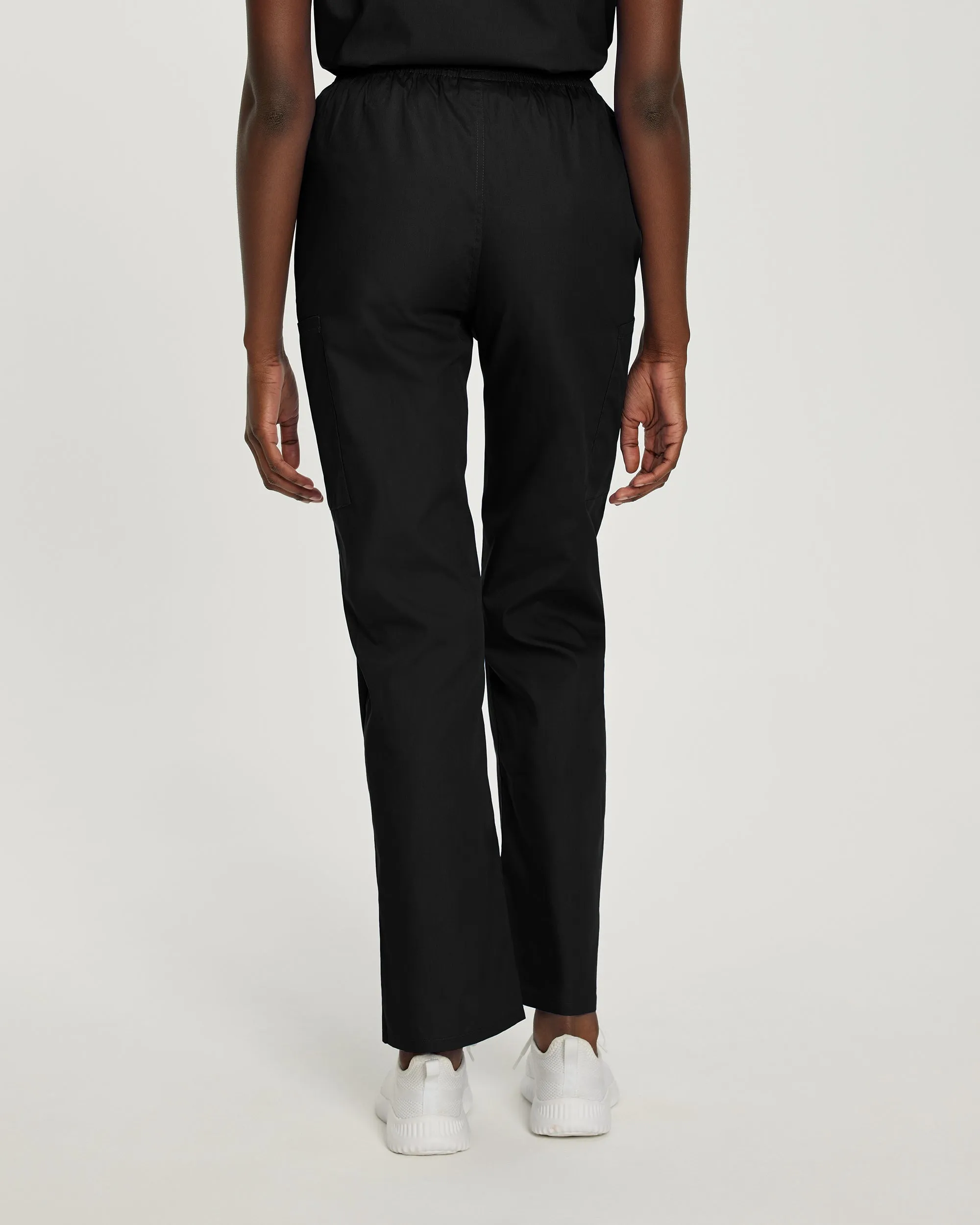 Scrub Zone 83221 Women's Cargo Scrub Pants Black