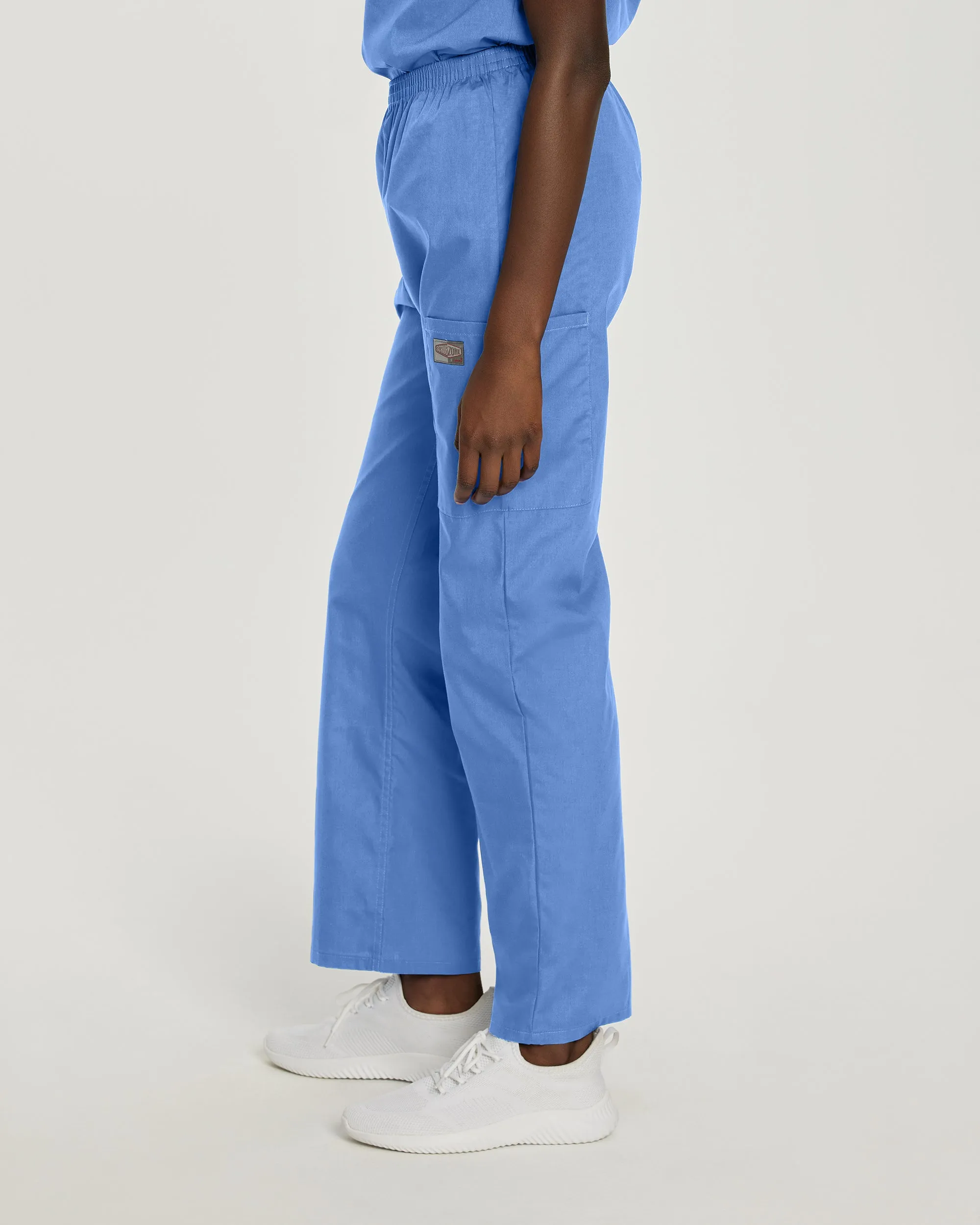 Scrub Zone 83221 Women's Cargo Scrub Pants Ceil Blue